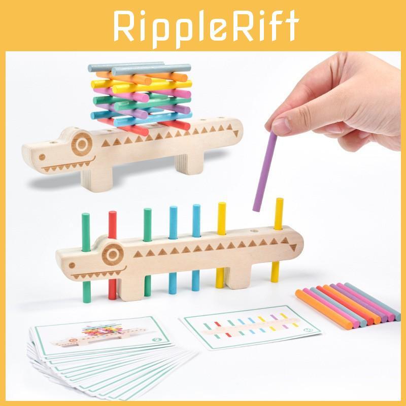 Montessori Color Matching Wooden Blocks Educational Toy For Kids Early Learning Activities