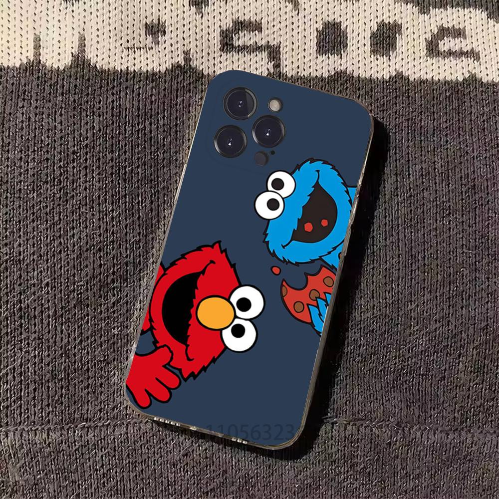 Cartoon C-Cookies Monster Phone Cases For iPhone 17 16 15 14 13 12 11 Pro Max Plus Luxury Camera Protection Plastic