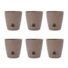 6pcs Plastic Flower Pot Gardening Plant Container Lightweight Plastic Planter for Home Balcony
