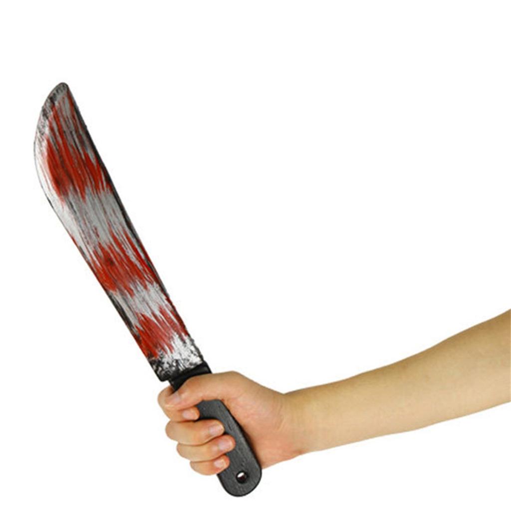 Bloody Halloween Weapons, Knife, Axe, Chainsaw,Cleaver And Sickle Halloween Props Party Decoration For Halloween BloodyFake Toy Props