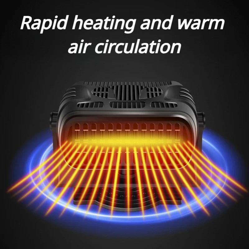 Car Accessories - New Portable Car Heater 12V/24V Car Heater Fan 2 IN 1 Cooling Heating Auto Windshield Defroster Car Anti-Fog Heater Dryer