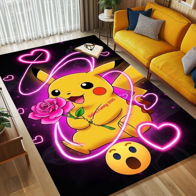Pikachu Love Living Room Nonslip Area Rug Soft Carpet For Bedroom Game Playroom Sofa Office Home Decor Doormat Christmas Gift C922183
