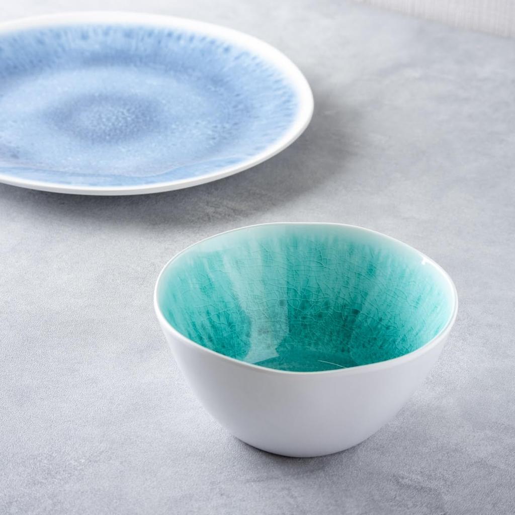 Abode Homeware Radiant Glaze Cereal Стильная Микроволновая печь и Посудомоечная машина Идеально подходит для и PON3059TBGCW Миска, Ударопрочная, 15см, Коралловый, Дизайн, Безопасная,