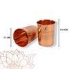 Pure Copper Water 6 Glass Set Hand Made | With Beautifully Embosed Engraving Design | Drinkware with Ayurvedic Health Benefits
