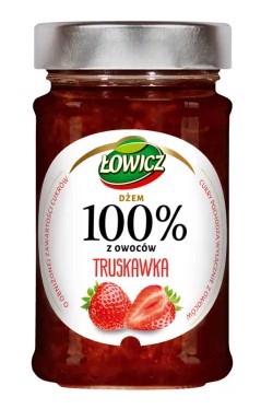 Łowicz Dżem Truskawka O Obniżonej Zawartości Cukrów 210 G