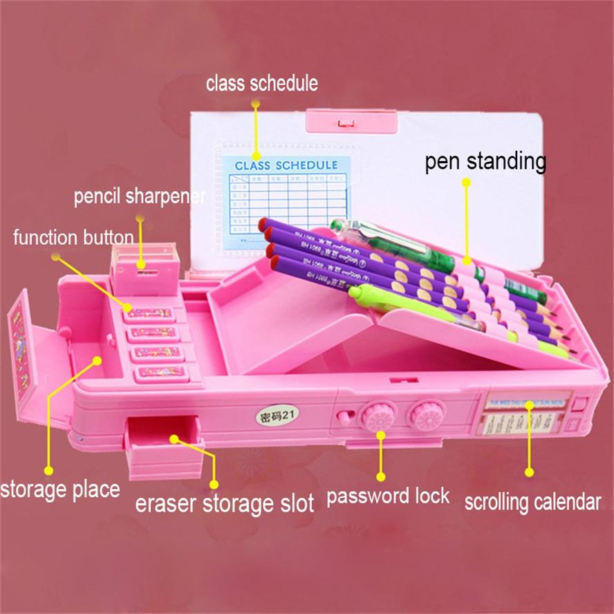 Pencil Case Cases Password Unicorn Estuche For Girls Estojo Cartuchera Escolar School Korean Stationery Cute Big Box Deformation