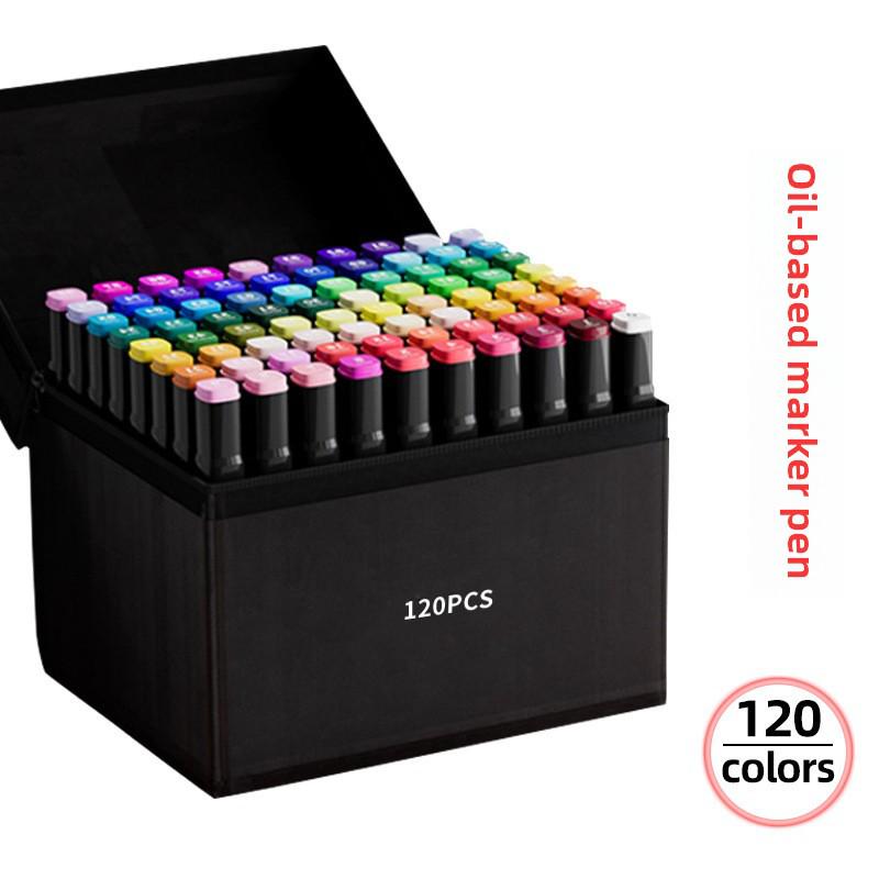 Набор из 48 спиртовых маркеров с двумя наконечниками для студентов и анимационного дизайна