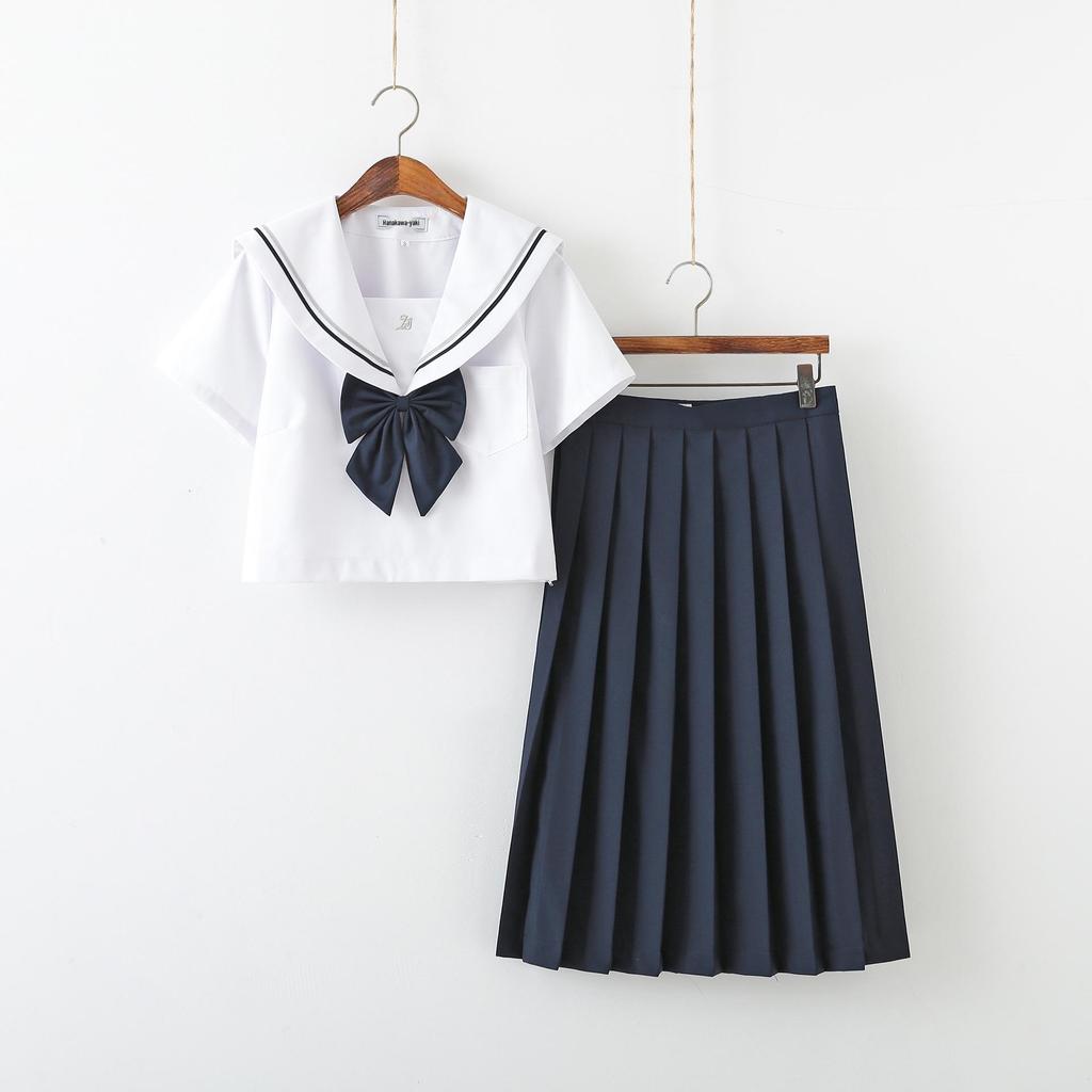 Kishi Original Japanese Sailor Uniform: Long Skirt Middle School Set for Women