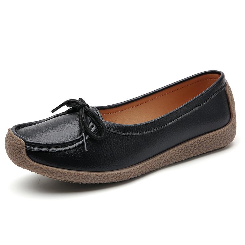 Women's Loafers Leather Driving Moccasins Comfort Flats Casual Slip On Walking Minimalist Shoes for Mother