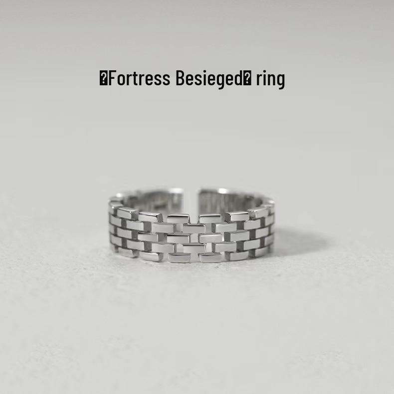 Men's Adjustable Retro Hip-Hop Index Finger Ring - Open, All-Match Single Trend Ring