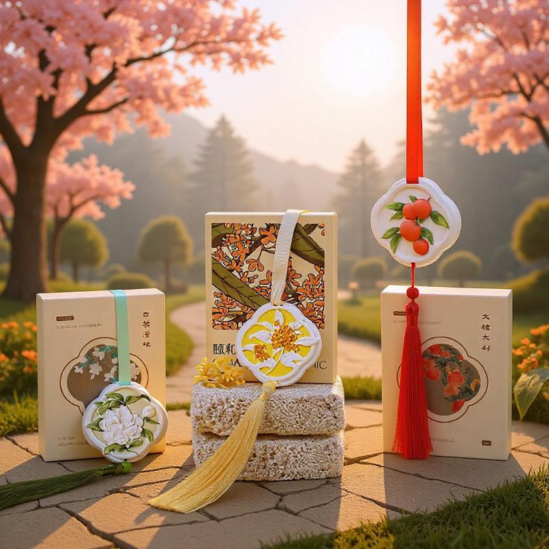 Ароматические саше для шкафа Yihe Jinguo Feng: Стойкий легкий аромат для спален и детских комнат.