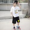 Мерч А4 Летний Мальчик Черная Девочка Красный крутая одежда Футболка+шорты Комплекты Печатная Футболка Короткие Топы Повседневные Футболки дети Влад А4 аниме