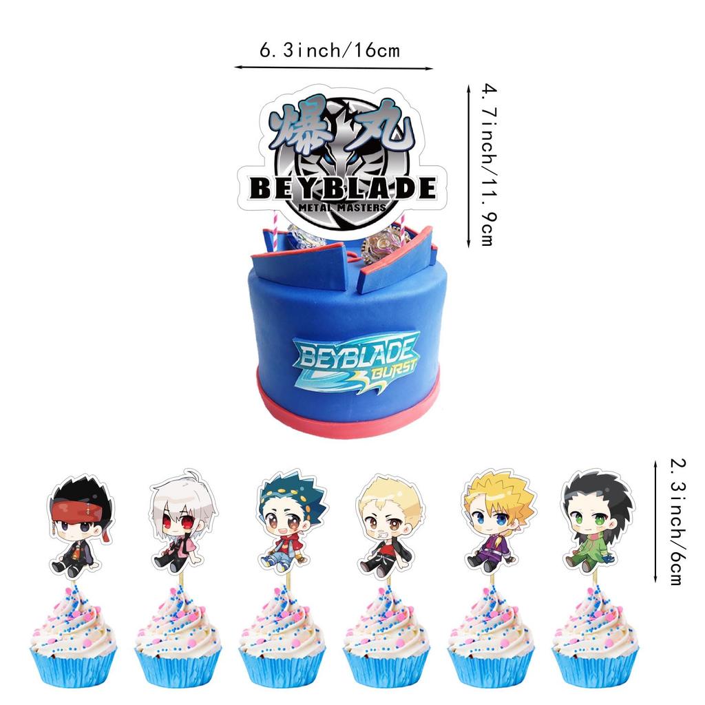 Bakutan Shoot Beyblade Украшение на день рождения Гирлянда из воздушных шаров для торта Воздушный шар для дня рождения Украшение на день рождения Набор воздушных шаров С днем рождения