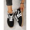 Большие размеры женские ретро повседневные модные спортивные туфли с круглым носком для бега на плоской подошве