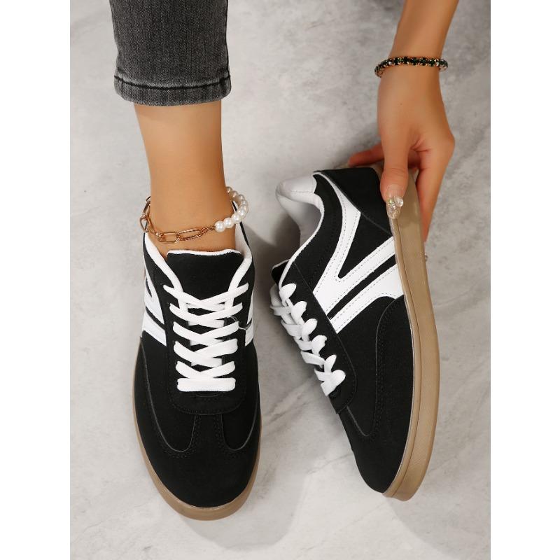 Большие размеры женские ретро повседневные модные спортивные туфли с круглым носком для бега на плоской подошве