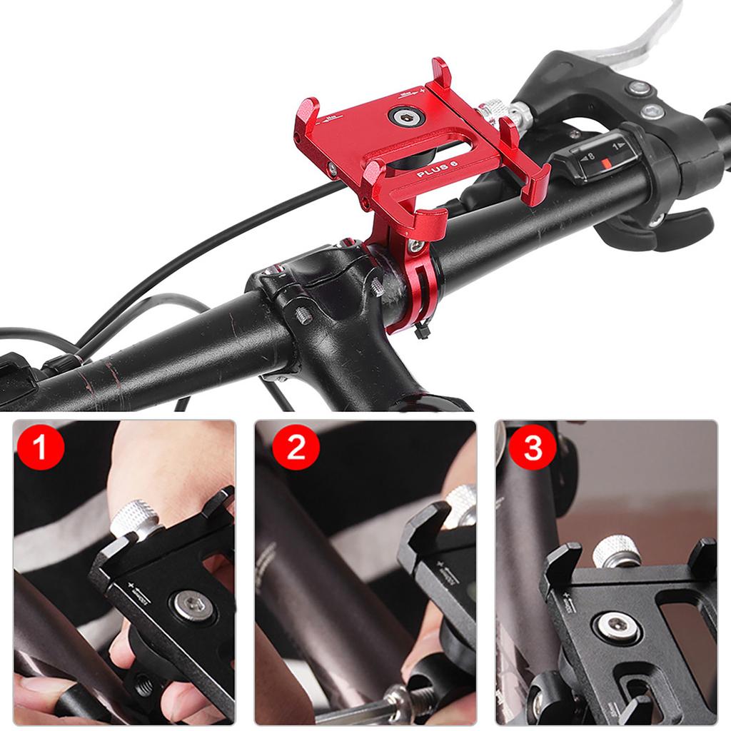 Road Mountain Bike Mobile Phone Holder with 360 Degree Rotation Black