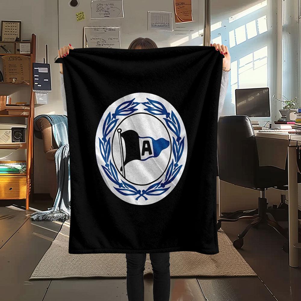 1PC DSC Arminia Bielefeld Patterned Flannel Blanket Suitable For All Seasons for Home Decor Warmth and Comfort Gifts Holiday Present