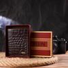 Стильное мужское портмоне из натуральной фактурной кожи CANPELLINI Purse 21497 Коричневое