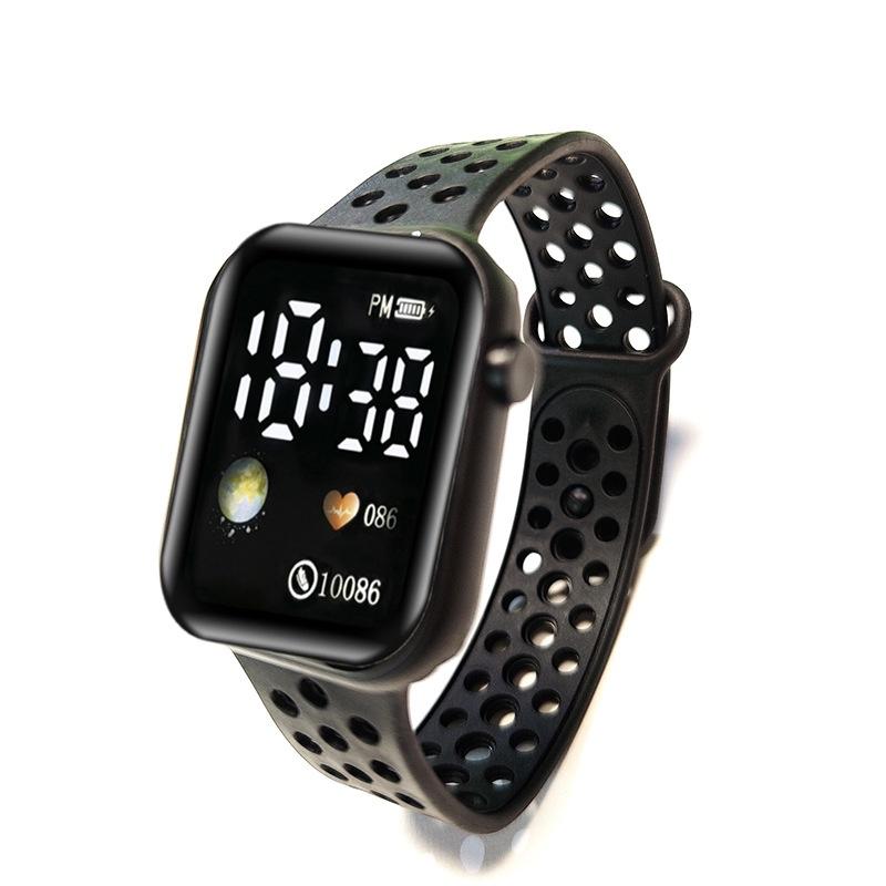 Водонепроницаемые студенческие спортивные часы C1-3 с модным радужным шрифтом