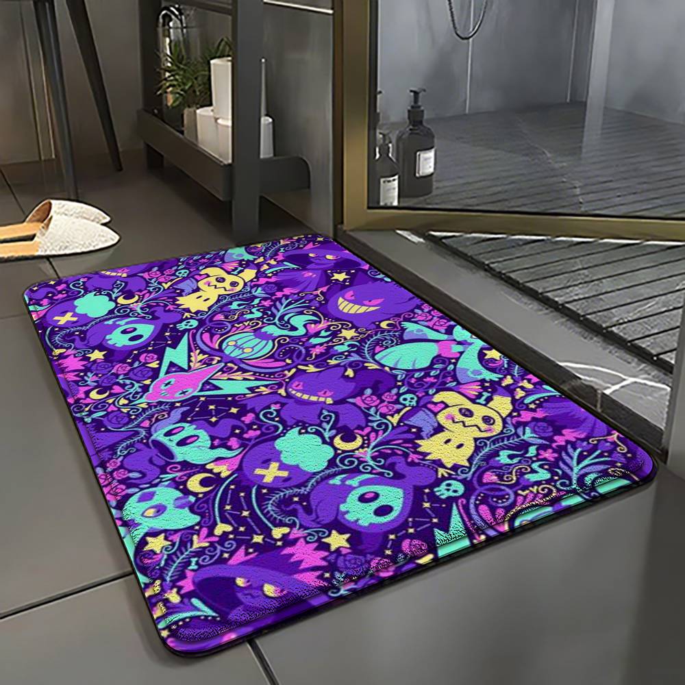T-gengar-S-pokemonS Entry Door Floor Mat Festive Decorations Carpet Bathroom Anti-slip Mat Entrance Doormat