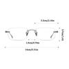 Vintage Unisex Rimless Photochromic Computer Glasses Anti-blue Light Outdoor Ultra Light Color-changing Flat Lens Eyewear