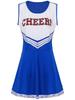 Family Set Cheerleader Costume Sleeveless Football Match Dress Cheerleading Team Cosplay Game Halloween Carnival Party Fancy