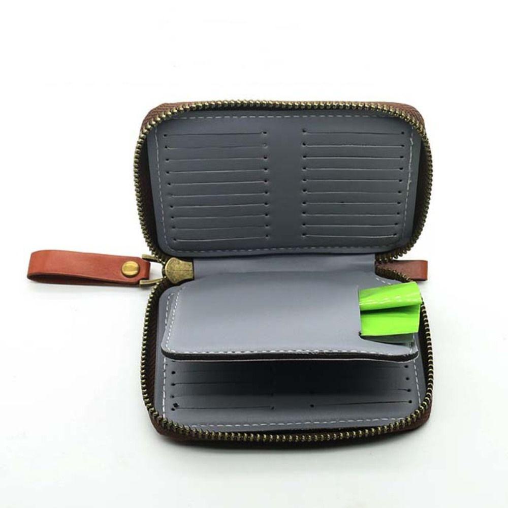 PU Leather Lure Wallet Bag Carrying Case Fishing Bag Outdoor Sports Jig Spinner Bag  Tackle Bag