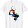 Lesbian Kiss Rainbow Flag Gay Pride T-shirt Summer Short Sleeve Comfortable Breathable Couple Top