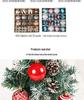 42pcs Electroplated Shiny Christmas Tree Baubles - Creative Hanging Ornaments for Festive Decoration