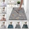 Marble Print Bathroom Rug Diatomaceous Earth Absorbent Entrance Rug Non Slip Door Mat Marbling Floor Mat