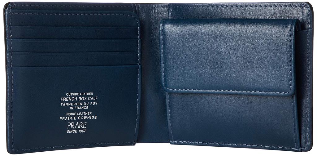 Кошелек бифолд Prairie 1957 из черной французской телячьей кожи бокс с карманом для монет