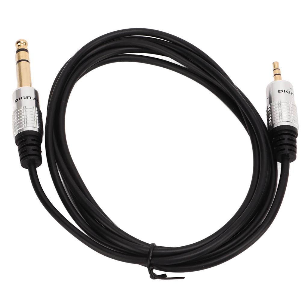 6.35mm To 3.5mm Cable Professional Stereo Microphone Adapter Cable for Speakers DVD Player Microphone 5.9ft