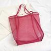 Versatile Colorful Mesh Tote Bag With Large Capacity Perfect For Casual Outings And Beach Trips