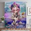 Genshin Impact Curtains Детская комната Гостиная Шторы Хэллоуин Украшения Тюль для спальни Домашний интерьер Шторы 2 шт.