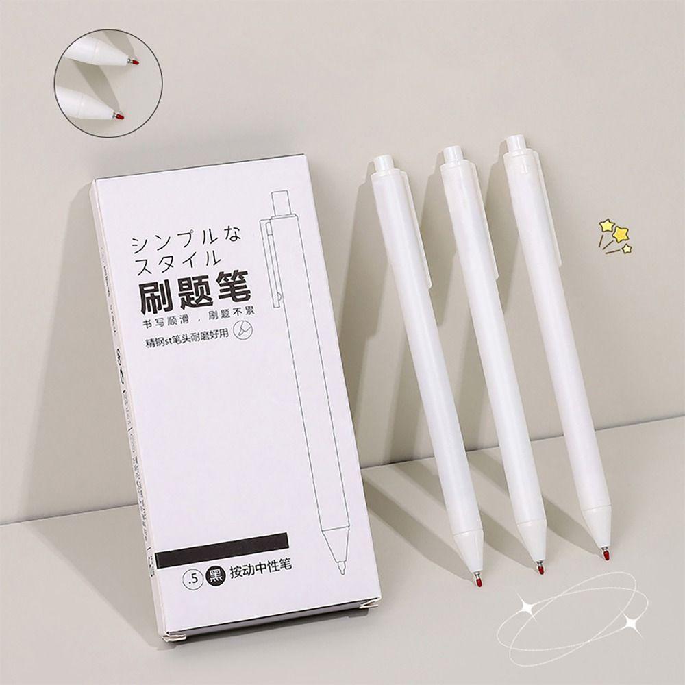 6pcs/box Fine Point Ballpoint Pen Quick Drying Gel Pen for Student Writing Stationery Supply