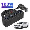 Car Cigarette Lighter Splitter QC3.0+PD 3.1A 12V-24V Phone Power Adapter 4-Socket 18W Car Cigarette Lighter Socket Splitter Plug