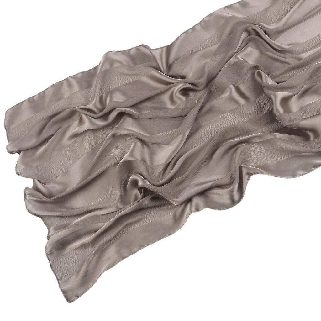 Cross-border Women's Pleated Chiffon Striped Shawl: Natural Wrinkle Dubai Hijab