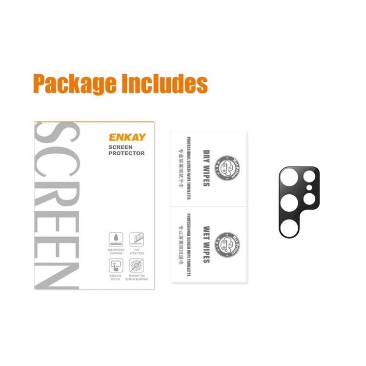 Для Samsung Galaxy S22 Ultra 5G ENKAY Защитная пленка для объектива камеры из алюминиевого сплава с полным покрытием