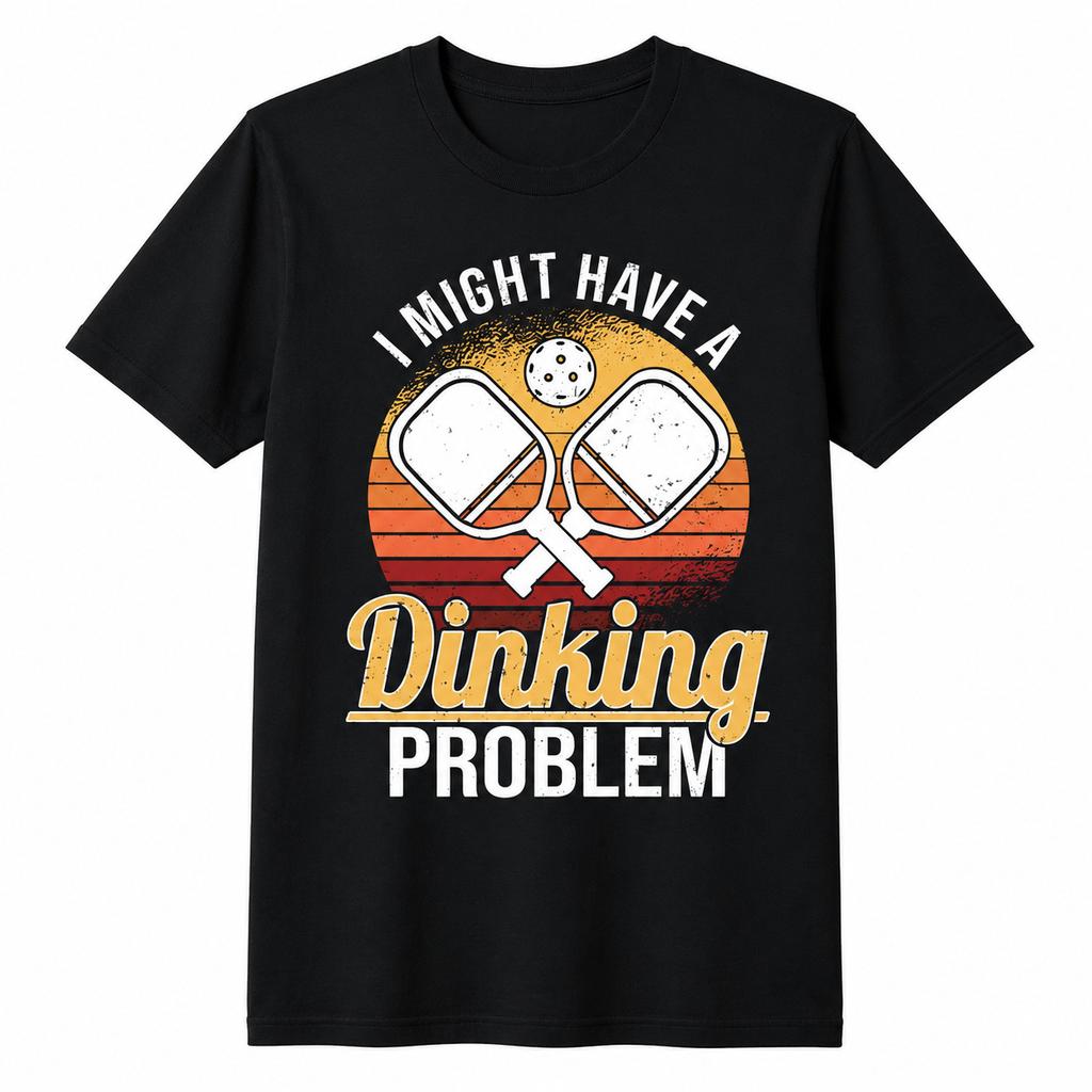 I Have a Dinking Problem Funny Pickleball Graphic Tee Player Gift