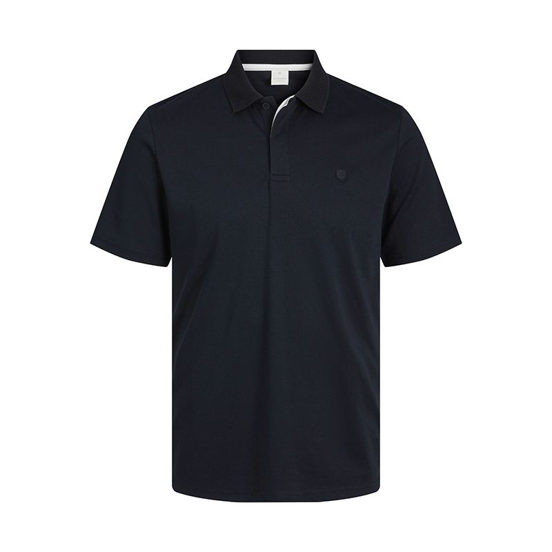 JACK & JONES Men's Crodney Night Sky Soft Cotton Polo Shirt