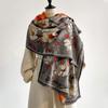 Wenxiang Autumn/Winter New Chinese Style Oil Painting Scarf