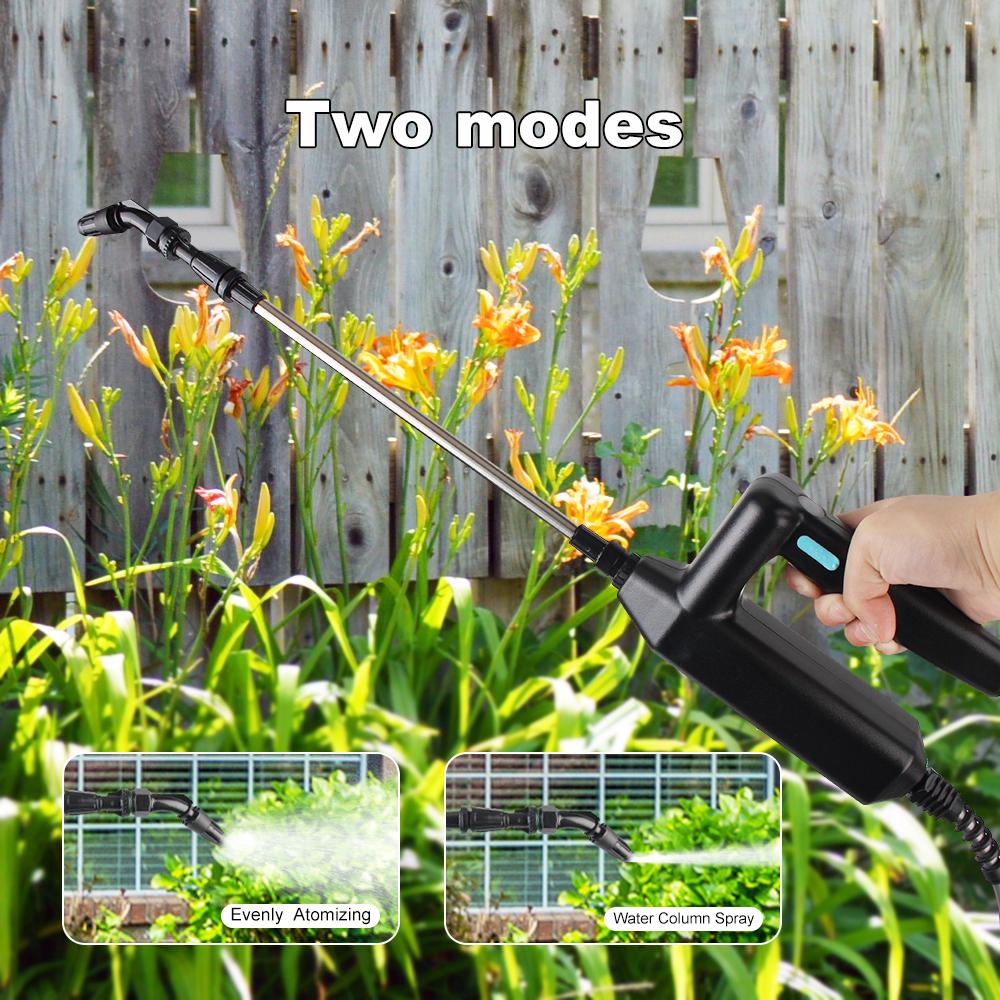 7.4V Rechargeable Telescopic Handle 3M Hose with 3 Mist Nozzles Electric Water Sprayer Battery Powered Sprayer Wand