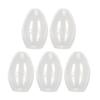 5pcs Makeup Sponge Storage Box Case Portable Transparent Egg Shaped Sponge Blender Holder Container