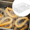 Корзина для жарки из нержавеющей стали, корзины для хранения продуктов, прямоугольные контейнеры, сервировка хлеба