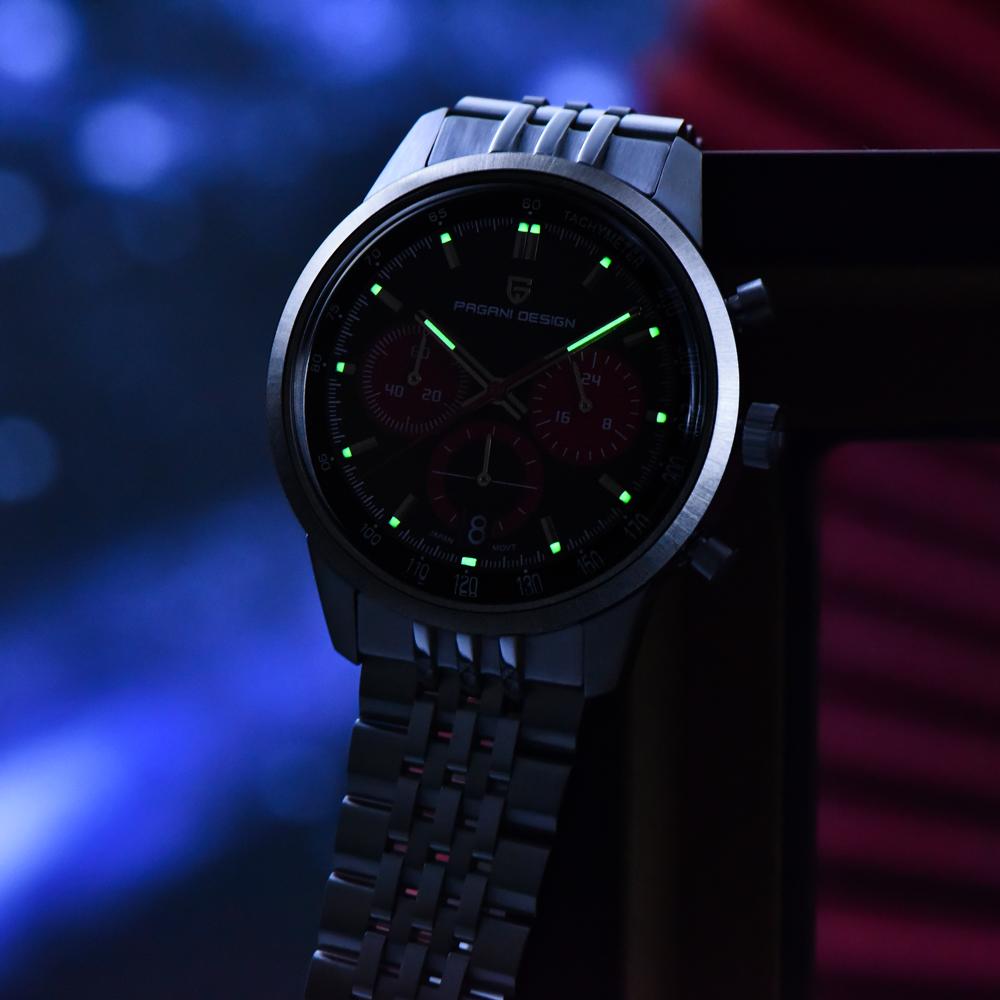 New PAGANI DESIGN Men's Quartz Watches Top Luxury Speed Sports Chronograph Watch For Men Waterproof Luminous Man Gift Clock