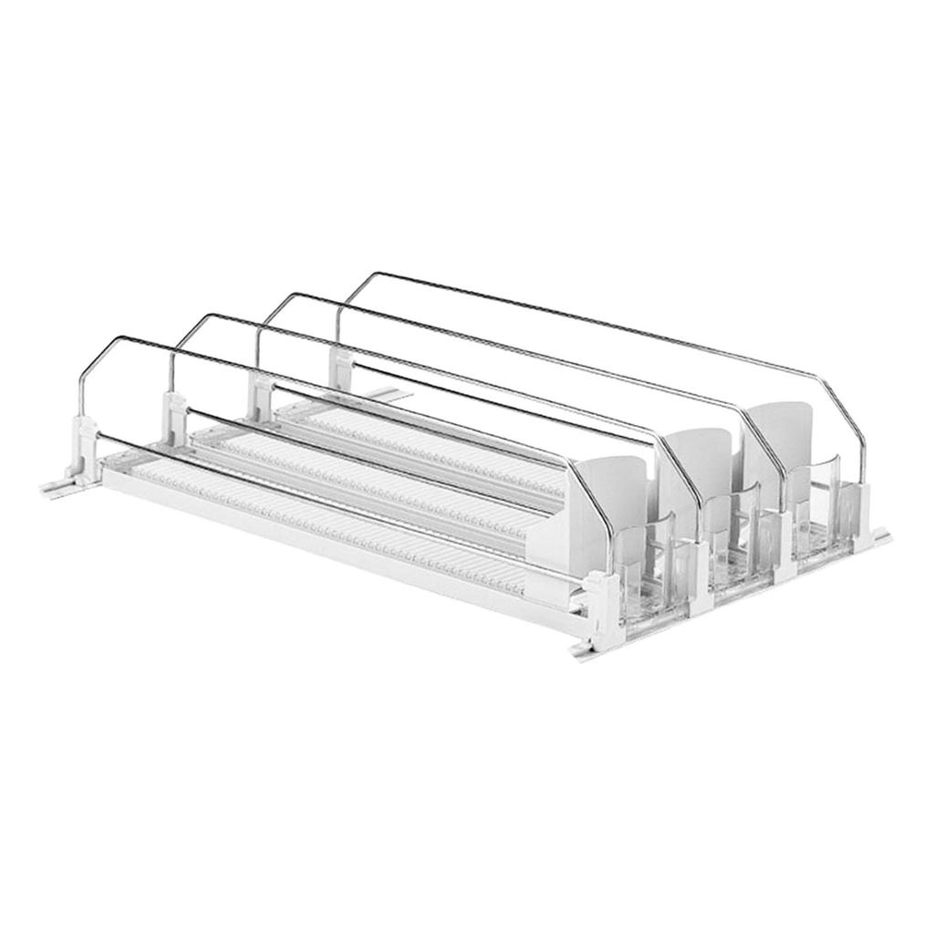 Drink Organizer for Fridge Automatic Drink Propeller Dustproof Easy to Assemble Can Dispenser for Garage Household