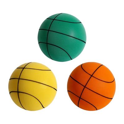 Бесшумный баскетбольный мяч высокой плотности для детских indoor тренировок, портативный, 18см/22см, губчатый, эластичный, маленький, кожаный, мяч-игрушка