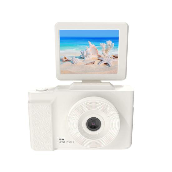 48MP Digital Camera with LED Fill Light 180-Degree Flip Screen Compact Design Portable Camera Vlogging Recorder