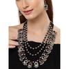 Новейший стильный комплект ювелирных изделий из оксидированного традиционного оксидированного ожерелья для женщин (черный)