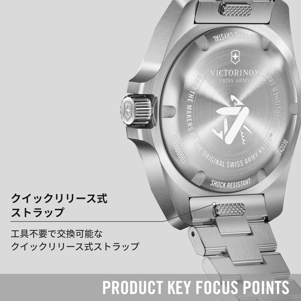 Victorinox Маленькие аналоговые часы, водонепроницаемые, синий циферблат, браслет из нержавеющей стали, корпус из нержавеющей стали, сменный ремешок, 5 лет гарантии, кварцевый бренд, подарок